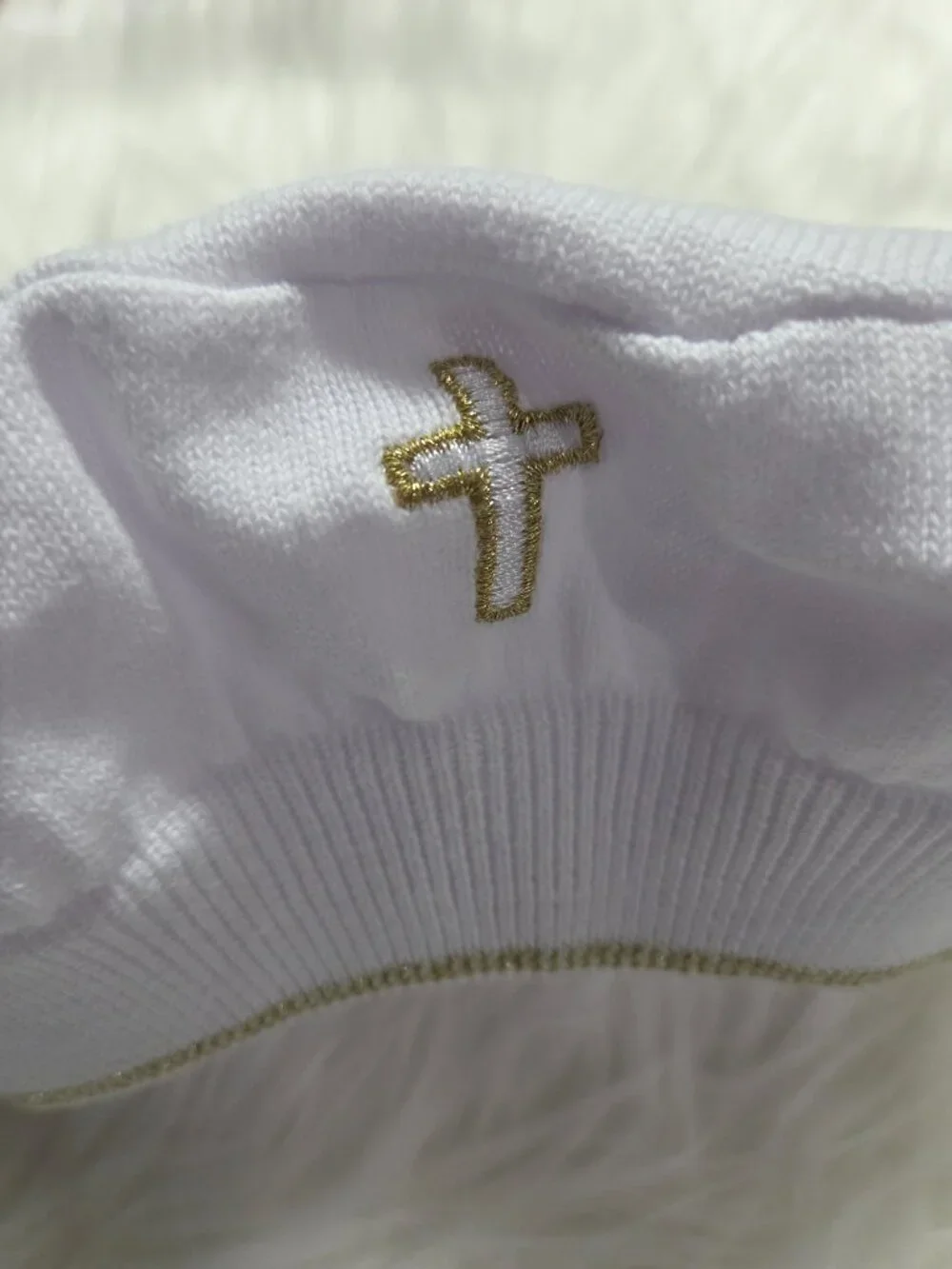 Baptism Hat with Cross